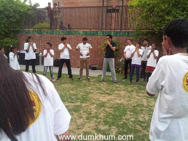 Ranbir plays a fun match with the kids from Magic Bus before the main ASFC match
