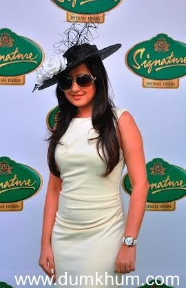 Amy Billimoria trends the Monochromatic look this derby…