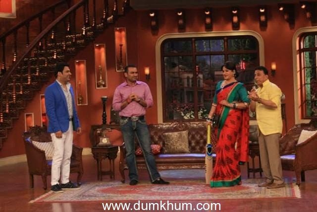 Sehwag and Gavaskar recently visited the sets of Comedy Nights With Kapil.