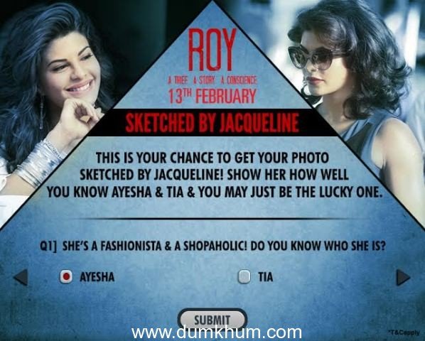 Get an Exclusive Chance to be Sketched by Jacqueline Fernandez