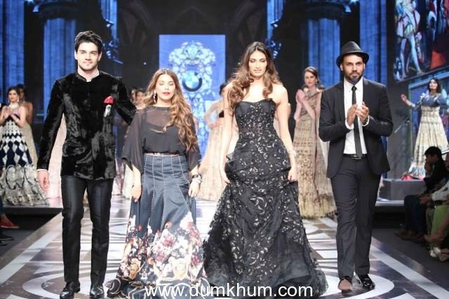 Athiya Shetty and Sooraj Pancholi walks for Falguni and Shane Peacock- BMW India Bridal Fashion Week 2015