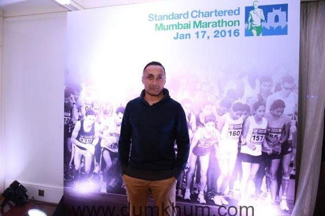 Bollywood actor Rahul Bose at the Standard Chartered Mumbai Marathon event