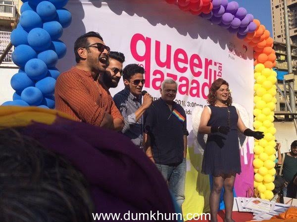 The cast of Hansal Mehta's Aligarh at the gay parade (6