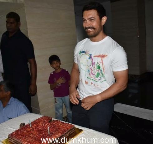 Aamir Khan 51st birthday celebration.