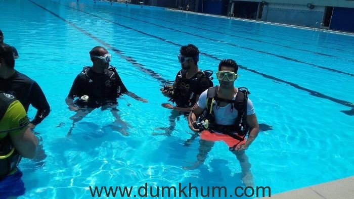 Varun Dhawan Underwater training for Dishoom-