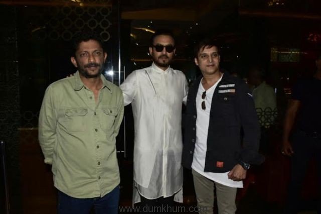 Irrfan Khan presents Madaari trailer along with  Jimmy & Nishikant kamat