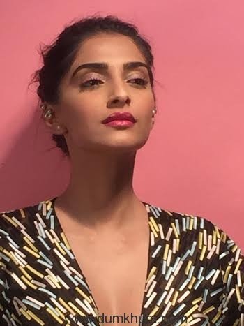Sonam Kapoor at a shoot in Cannes before her red carpet appearance