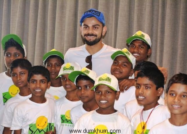 Virat Kohli with Smile Foundation kids