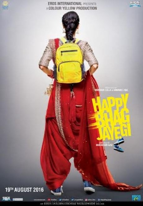 Diana Penty on the run in the teaser poster of Happy Bhag Jayegi!