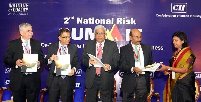Deepak Parekh, HR Khan releases CII-KPMG Exclusive report at CII National Risk Summit-