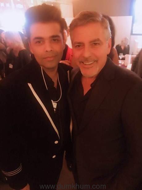 Karan Johar with George Clooney at Davos