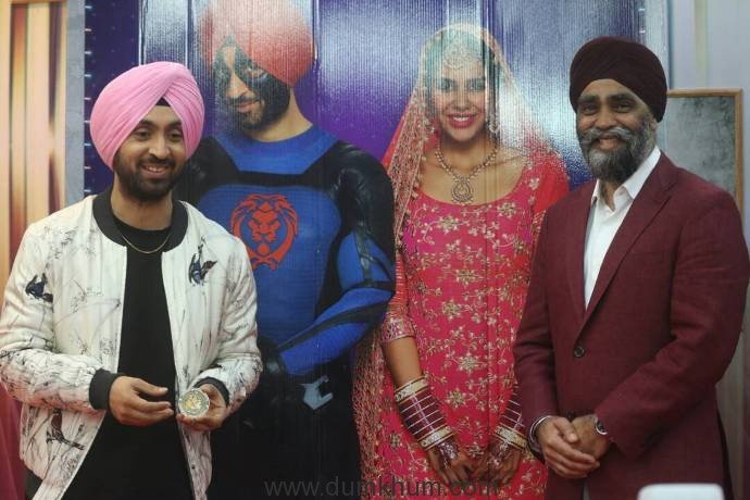 Canada’s Defence Minister Harjit Sajjan Singh launches the second poster of Diljit Dosanjh’s Super Singh!