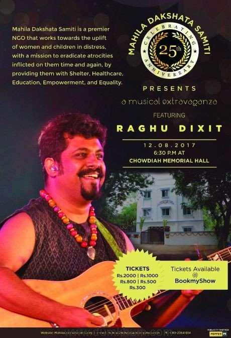 Raghu Dixit to Perform at the 25th Anniversary of Mahila Dakshata Samiti
