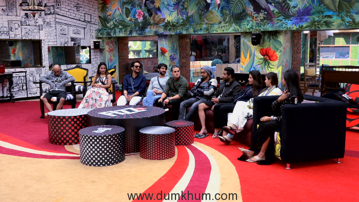 All the contestants together in the Bigg Boss house