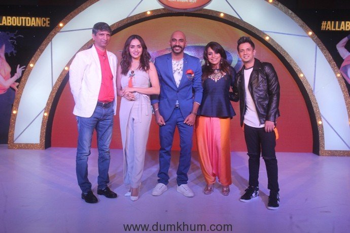 Deepak Rajadhyaksha, Amruta Khanvilkar, Sahil Khattar, Mini Pradhan and Mudassar Khan at the Dance India Dance season 6 press conference