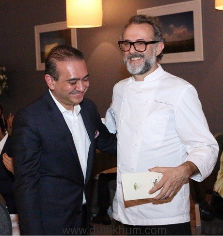 (L-R) Nirav Modi & Massimo Bottura at Condé Nast Traveller’s Hot Tables co-hosted by NIRAV MODI with Chef Massimo Bottura at Four Seasons, Mumbai