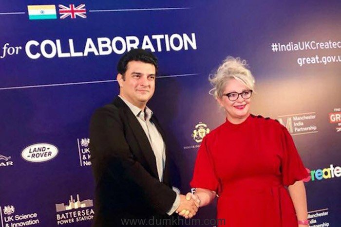 Siddharth Roy Kapur and Baroness Rona Fairhead at India-UK Createch Summit