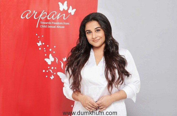 Vidya Balan joins the fight against Child Sexual Abuse as Arpan’s goodwill ambassador