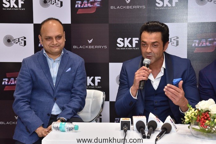 ,Mr. Nikhil Mohan (L) Director at Blackberrys with Bobby Deol ,
