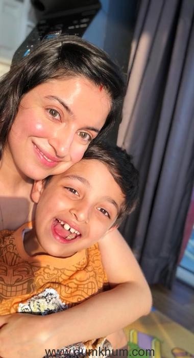 Divya Khosla Kumar with son Ruhaan on his 7th birthday -
