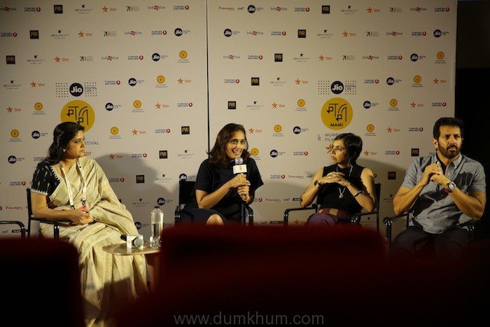 (LtoR) Actress - Renuka Shahane, Moderator - Ruchi Narain, Actress – Shonali Bhose and Filmmaker - Kabir Khan