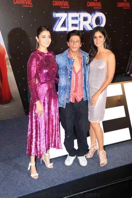 Anushka Sharma, Shah Rukh Khan and Katrina Kaif - Zero Trailer Launch (1)