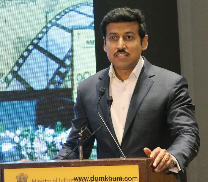 Union Minister of State (Independent Charge) for Information & Broadcasting and Youth Affairs & Sports, Col. Rajyavardhan Rathore (Retd.)