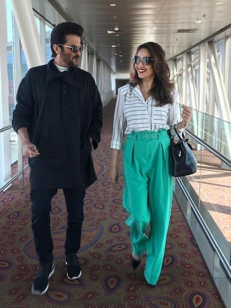 Madhuri Dixit slays the semi-casual look during the promotions of ‘Total Dhamaal’