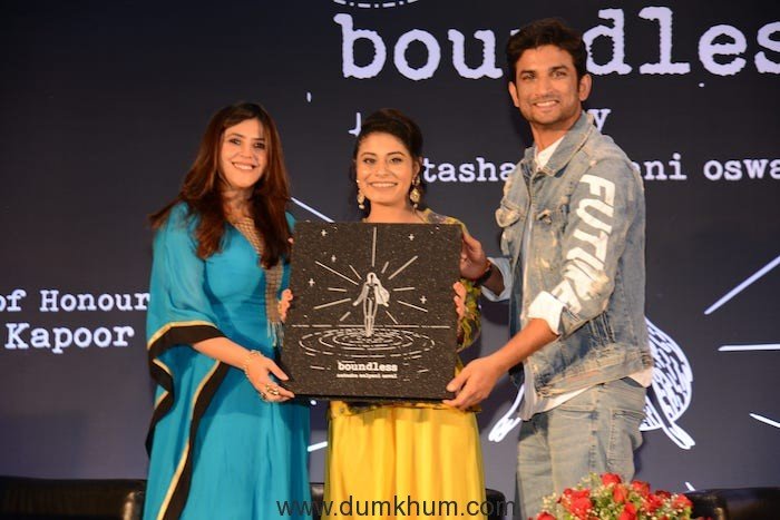 Ekta Kapoor, Natasha Malpani Oswal and Sushant Singh Rajput launch Boundless
