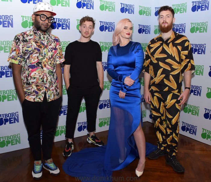 Grammy Award winning UK pop band Clean Bandit with popular Indian singer Benny Dayal in Mumbai for the third edition of Tuborg Open