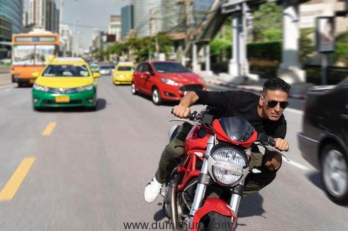 Akshay Kumar shoots bike stunts on the streets of Bangkok for Rohit Shetty’s Sooryavanshi