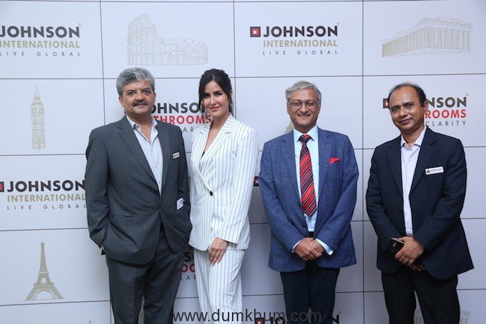 L-R_Pankaj Sharma (President - Bath & Kitchen Business), Katrina Kaif (brand ambassador), Vijay Aggarwal (Managing Director) & Mr. Dinesh Vyas (Marketing head)