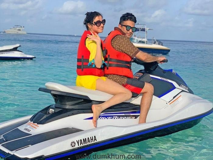 Producer Bhushan Kumar with Wife Divya Khosla Kumar and son enjoys family vacay in Maldives-