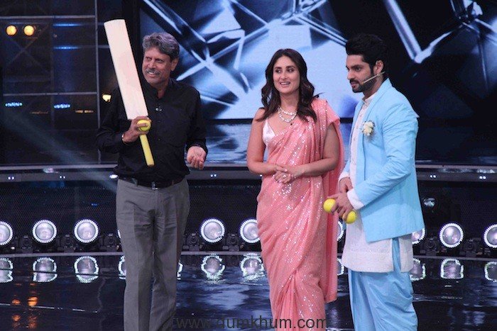 Judge Kareena Kapoor Khan playing cricket with Kapil Dev on sets of DID(3)