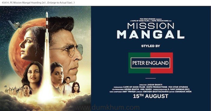 Peter England Joins Forces with the Upcoming Bollywood Movie ‘Mission Mangal’ To Style Akshay Kumar