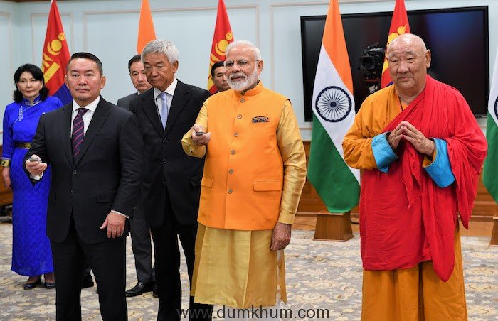 PM Narendra Modi & Mongolian PM inaugurated the Buddha statue unveiled the Buddha statue
