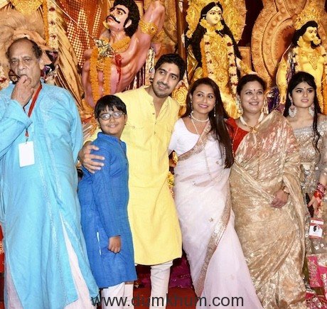 Rani Mukherjee & Ayan Mukherjee at the Durga Puja Pandal today-5