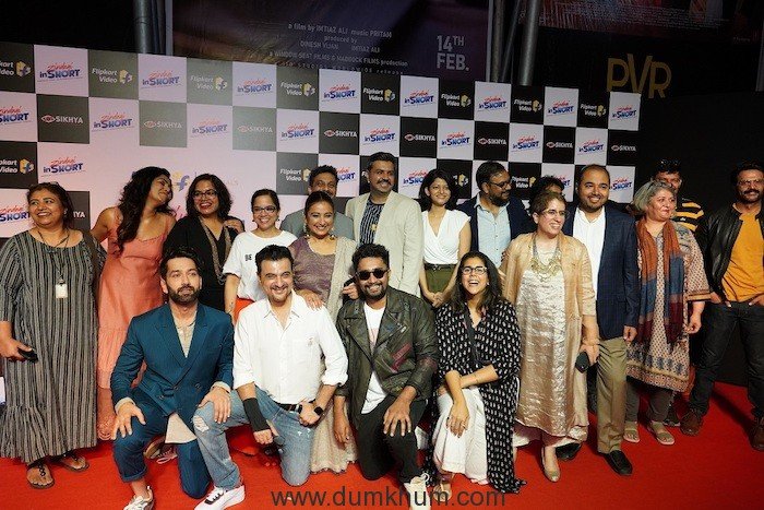 Producer Guneet Monga, Prakash Sikaria, Vice President, Growth and Monetization, Flipkart along with the cast and crew at the premiere of Zindagi inShort