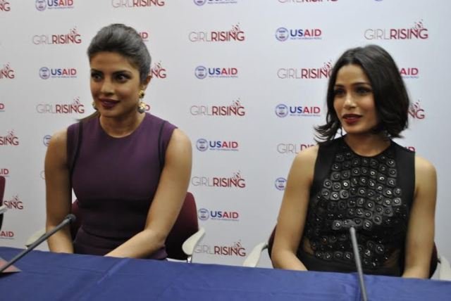 Girl Rising ambassadors Priyanka Chopra, Freida Pinto support and   promote ‘Girl Rising’ India