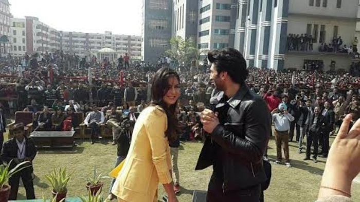 Aditya-Katrina visit  IIMT college in Delhi.