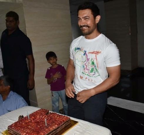 Aamir Khan 51st birthday celebration.