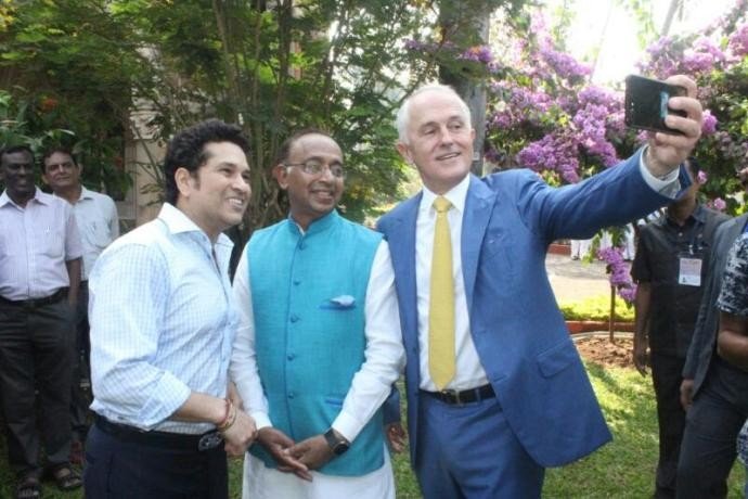 Australia to collaborate in establishing National Sports University in India Australian PM meets with Sachin Tendulkar
