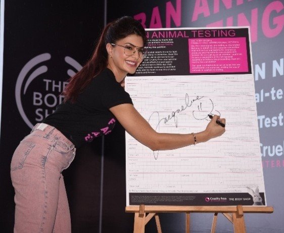 JACQUELINE FERNANDEZ LAUNCHES THE BODY SHOP’S BIGGEST CAMPAIGN AGAINST ANIMAL TESTING