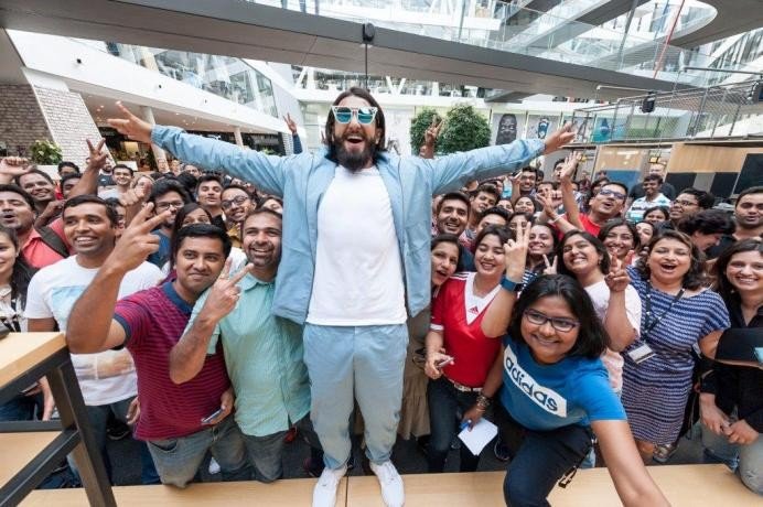 Ranveer Singh in Germany on his maiden visit to the adidas headquarters