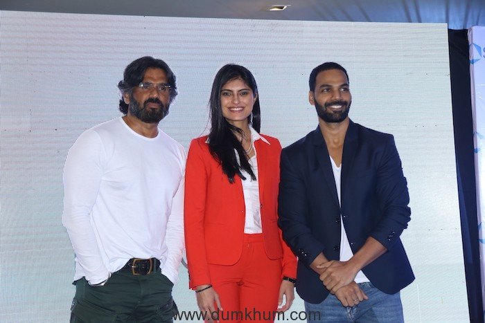 Actor Suniel Shetty, Sonal Singh - Director, SQUATS and Jitendra Chouksey (JC) - Founder, SQUATS