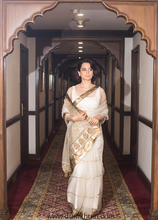 Kangana Ranaut looks like a queen in her saree for Modi Ji’s oath-taking ceremony -