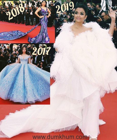 Aishwarya Rai Bachchan’s hattrick win of the title for the best dressed Readers Choice Awards by RCFA at Cannes film festival 2019