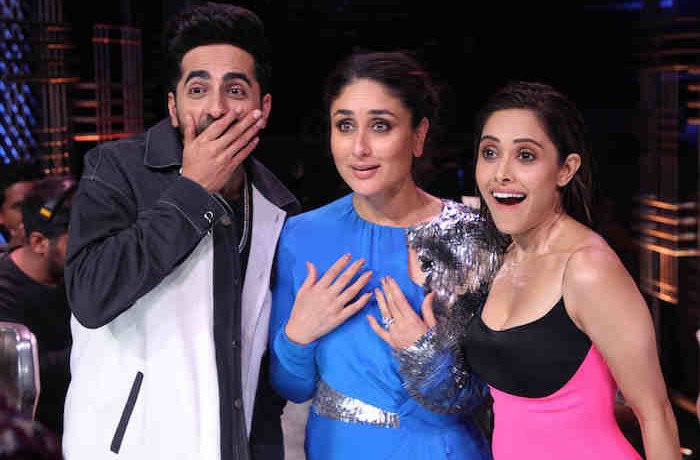 Nushrat Bharucha and Ayushmann Khurrana on the sets of Dance India Dance !