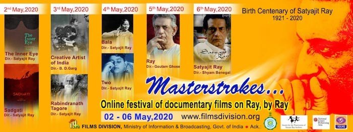 Masterstrokes, Online Film Festival of Documentaries on Ray, by Ray begins tomorrow on May 2, 2020
