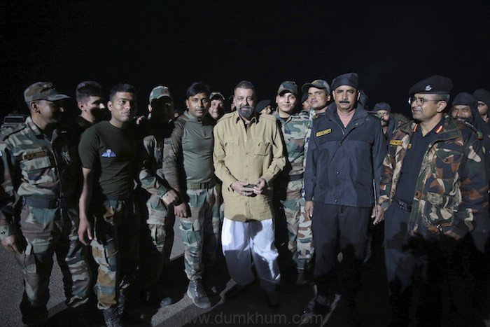 Sanjay Dutt met jawaans from the Indian Army while shooting for the much-awaited movie Bhuj: The Pride Of India!